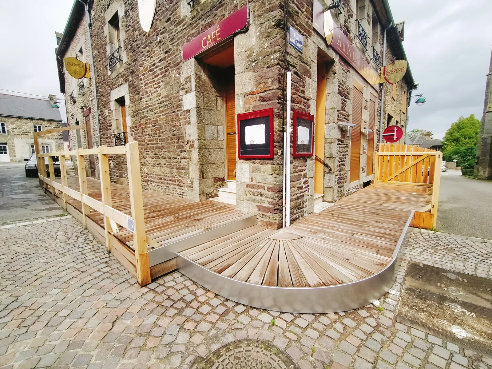 Charpente pour terrasse bois local Mauron Nombre dOr, vue 1