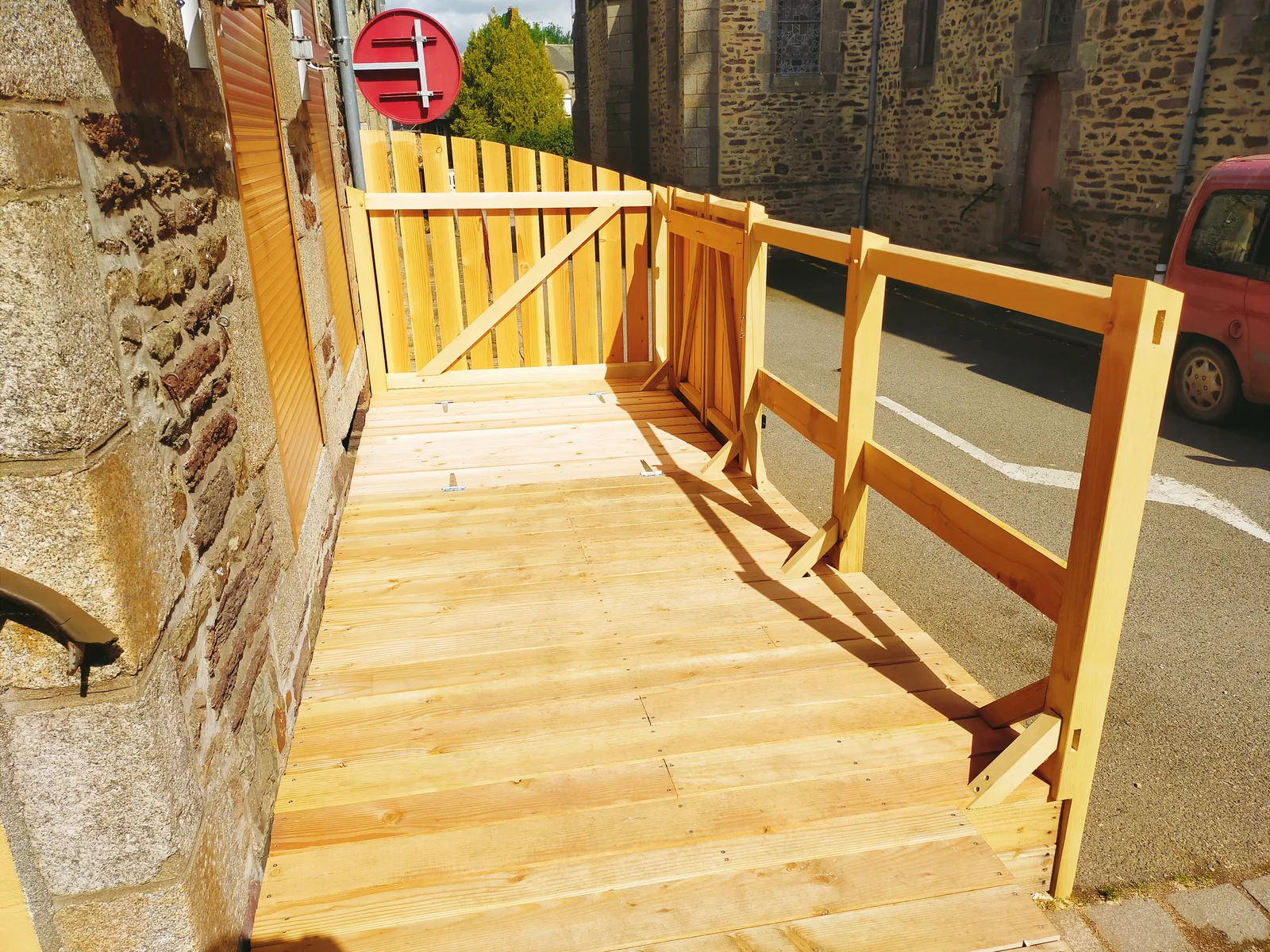 Charpente pour terrasse bois local Mauron Nombre dOr, vue 10