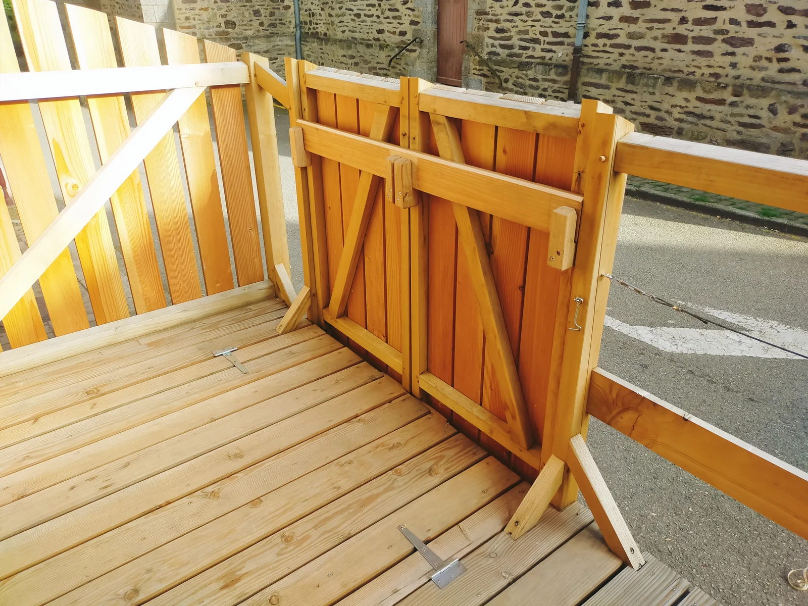 Charpente pour terrasse bois local Mauron Nombre dOr, vue 12