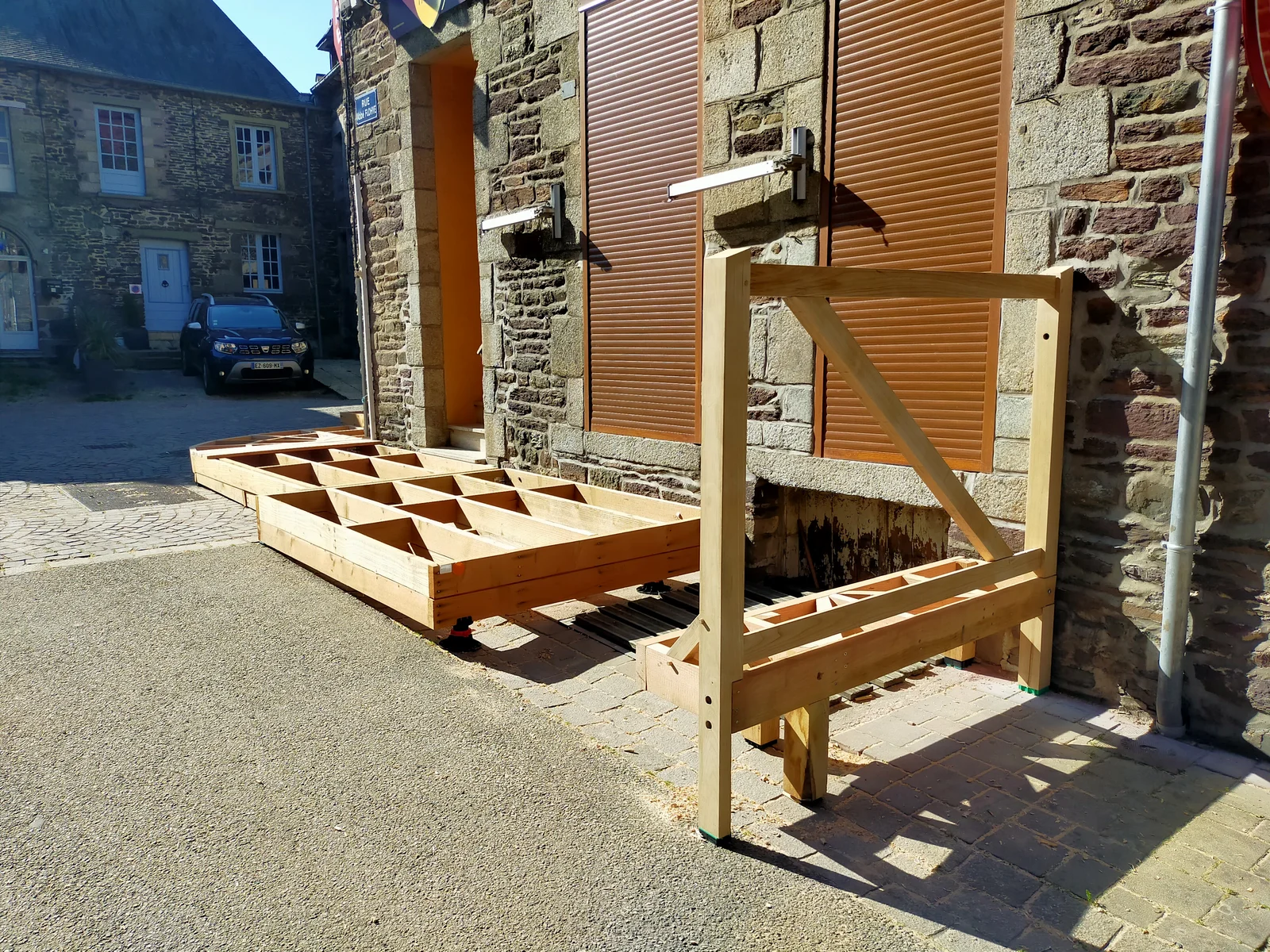 Charpente pour terrasse bois local Mauron Nombre dOr, vue 4